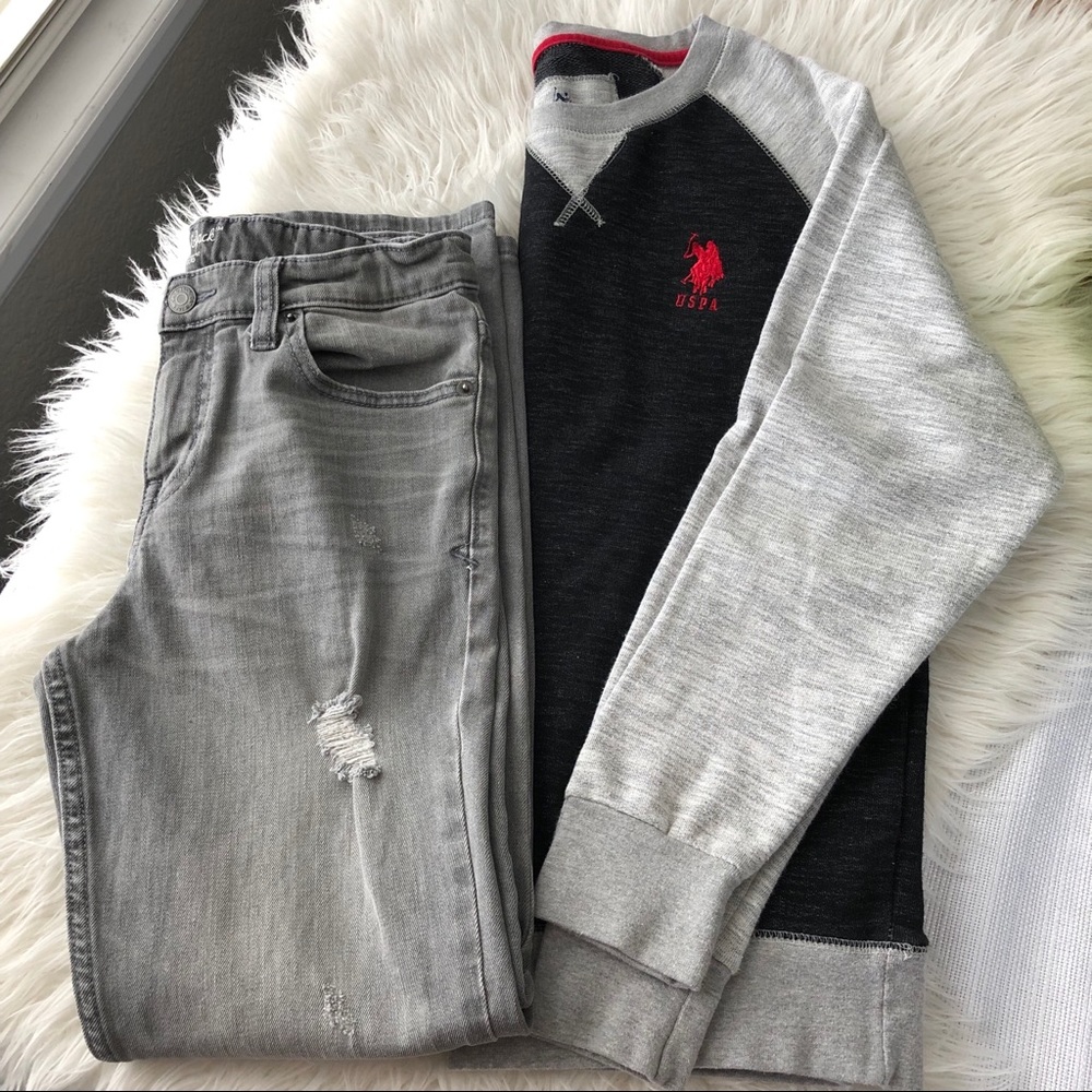 Boys jeans and sweater set
